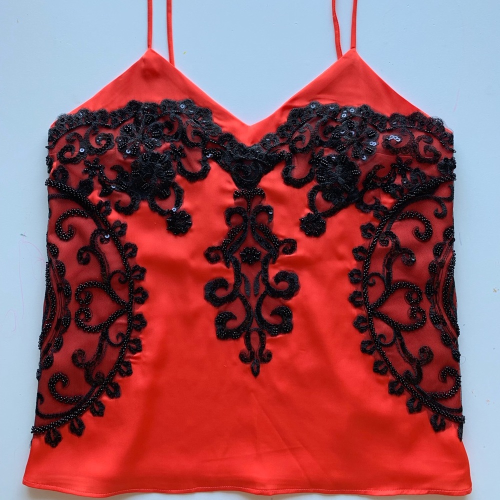 Silk lace-embellished top - Picture 5 of 8